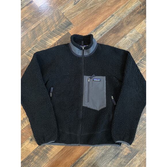 Patagonia Classic Retro X Jacket Deep Pile Size Medium Black Gray - Picture 1 of 3